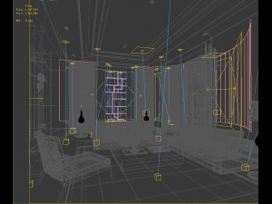 stylish avant-garde living room design 200 3D 모델