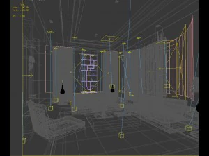 stylish avant-garde living room design 200 3D Model