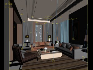 stylish avant-garde living room design 200 3D 모델