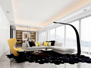 stylish avant-garde living room design 201 3D Model