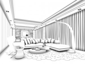stylish avant-garde living room design 201 3D 모델