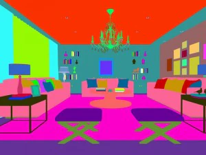 stylish avant-garde living room design 202 3D Model