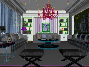 stylish avant-garde living room design 202 3D 모델