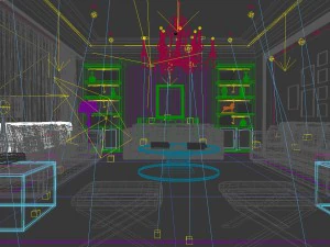 stylish avant-garde living room design 202 3D Model