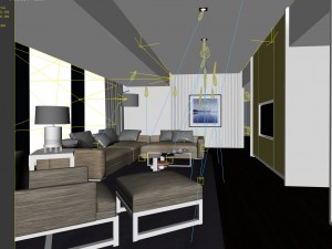 stylish avant-garde living room design 203 3D मॉडल