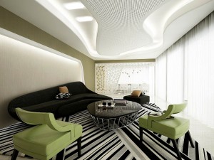 stylish avant-garde living room design 204 3D Model