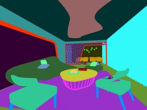 stylish avant-garde living room design 204 Modèle 3D
