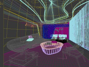 stylish avant-garde living room design 204 Modèle 3D