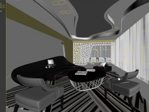 stylish avant-garde living room design 204 Modèle 3D