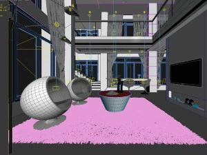 stylish avant-garde living room design 205 3D Model