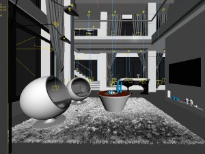 stylish avant-garde living room design 205 Modelo 3D