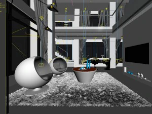 stylish avant-garde living room design 205 3D Model