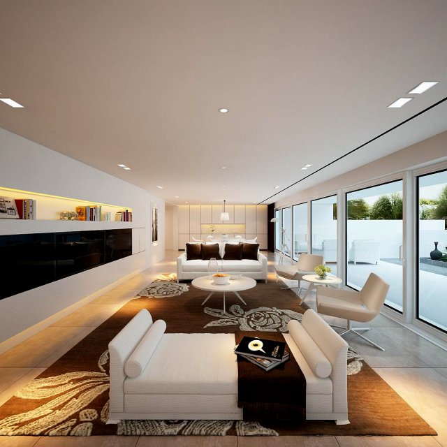 stylish avant-garde living room design 206 3D Modell .c4d .max .obj .3ds .fbx .stl .blend