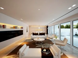 スタイリッシュな前衛的なリビング ルーム デザイン 206 3Dモデル