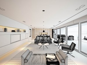 stylish avant-garde living room design 206 3D Modell