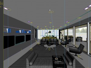 stylish avant-garde living room design 206 3D Modell