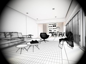 stylish avant-garde living room design 207 Model 3D