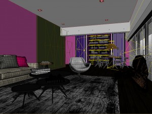 stylish avant-garde living room design 207 Model 3D