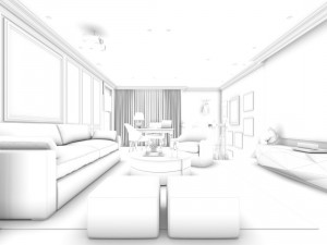 stylish avant-garde living room design 208 3D Model