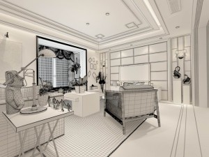 stylish avant-garde living room design 209 3D Модель