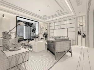 stylish avant-garde living room design 209 3D Model