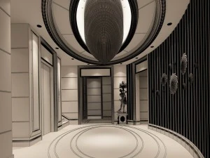 stylish avant-garde living room design 210 3D Model