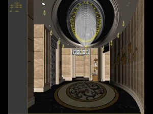 stylish avant-garde living room design 210 3D Model
