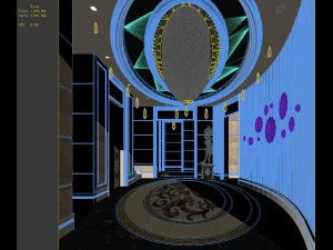 stylish avant-garde living room design 210 3D Model