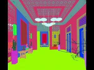 stylish avant-garde living room design 211 3D Model