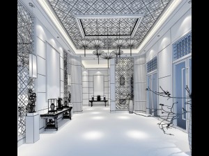 stylish avant-garde living room design 211 3D 模型
