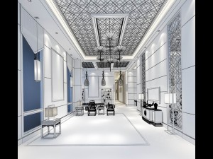 stylish avant-garde living room design 211 3D 模型