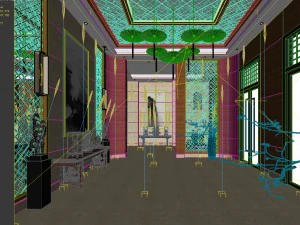 stylish avant-garde living room design 211 3D Model