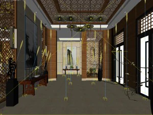 stylish avant-garde living room design 211 3D Model