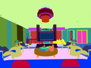 stylish chinese living room design 01 3D Модель