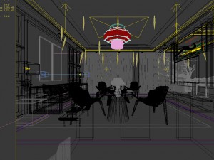 stylish chinese living room design 01 3D Модель
