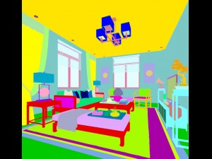 stylish chinese living room design 02 Modèle 3D