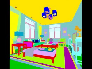stylish chinese living room design 02 3D Model