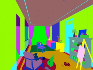 stylish family living room design 01 Model 3D