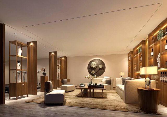 stylish family living room design 03 Modello 3D .c4d .max .obj .3ds .fbx .stl .blend 
