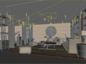 stylish family living room design 03 Modello 3D