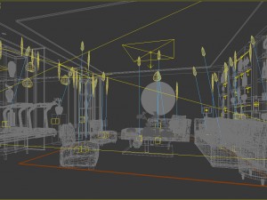 stylish family living room design 03 Modello 3D