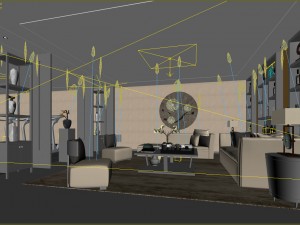 stylish family living room design 03 Modello 3D