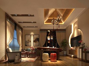 stylish family living room design 04 3D Model