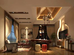 design elegante de sala de estar familiar 04 Modelo 3D