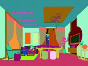 stylish family living room design 04 3D 모델