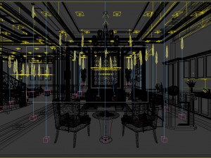 stylish family living room design 05 3Dモデル