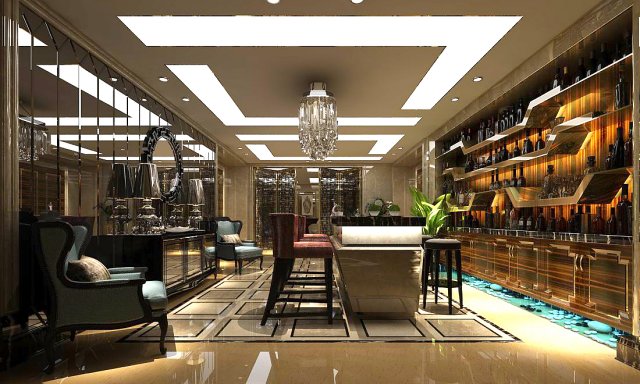 stylish family living room design 06 3D 모델 .c4d .max .obj .3ds .fbx .stl .blend 