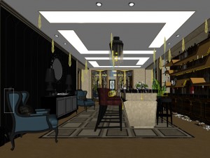 stylish family living room design 06 3D 모델