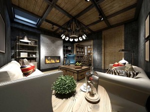 stylish family living room design 07 3D Model