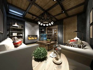 세련된 가족 거실 디자인 07 3D 모델